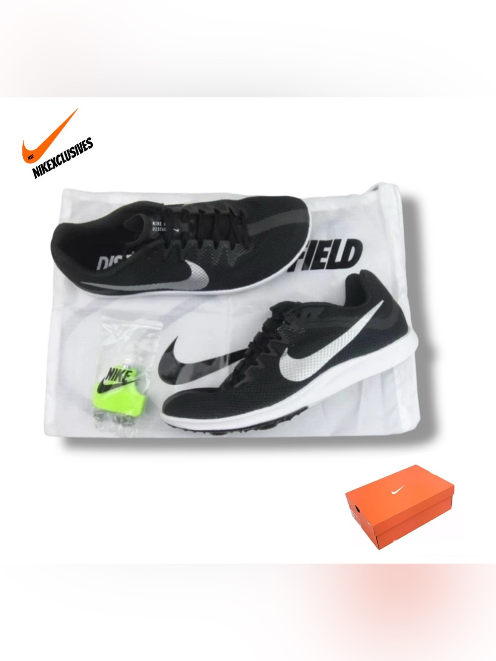 Nike Zoom Rival Distance Track & Field Spikes black white Shoes DC8725-001